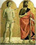 Piero della Francesca sts sebastian and john the baptist from the polyptych of the misericordia oil painting artist